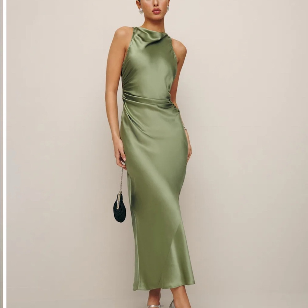 Reformation Casette Silk Midi Dress NWT